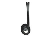 MANHATTAN Stereo Headphones - Hodetelefoner - on-ear - kablet - 3,5 mm jakk - svart (177481)