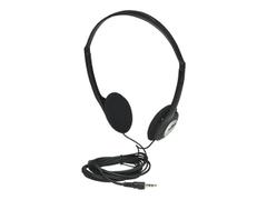 MANHATTAN Stereo Headphones - Hodetelefoner - on-ear - kablet - 3,5 mm jakk - svart