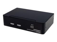 StarTech 2 Port DVI KVM Switch - USB DVI Dual Link - Hot-key & Audio Support - 2560x1600 @ 60Hz KVM Switch - KVM Video Switch (SV231DVIUAHR) - KVM / lyd / USB-svitsj - 2 porter