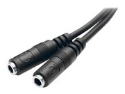 StarTech Headset Adapter, Microphone and Headphone Splitter - 3.5mm Male Aux to 3.5mm Female Audio & Mic Combo Jack Y Cable for Laptop / PC (MUYHSMFF) - Hodetelefonsplitter - ministereojakk (hunn) til 4-polsmi (MUYHSMFF)