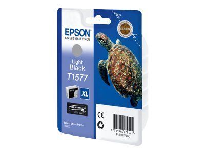 Epson T1577 - lys svart - original - blekkpatron