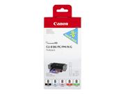 Canon CLI Value Pack 8 Multipack - svart, cyan, magenta, rød, grønn - original - blekkbeholder (0620B027)