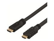 Deltaco HDMI-1100 - HDMI med Ethernet-kabel - HDMI (hann) til HDMI (hann) - 10 m - svart (HDMI-1100)