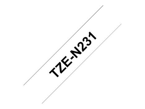 Brother TZe-N231 - ulaminert teip - 1 kassett(er) - Rull (1,2 cm x 8 m) (TZEN231)