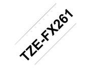 Brother TZeFX261 - Svart på hvitt - Rull (3,56 cm x 7,99 m) 1 rull(er) fleksibelt bånd - for P-Touch PT-3600, 530, 550, 9200, 9400, 9500, 9600, 9700, 9800, D800, E800, P900, P950 (TZEFX261)