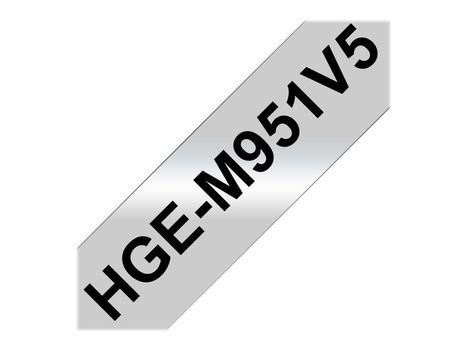 Brother HGE-M951V5 - laminert teip - 5 kassett(er) - Rull (2,4 cm x 8 m) (HGEM951V5)