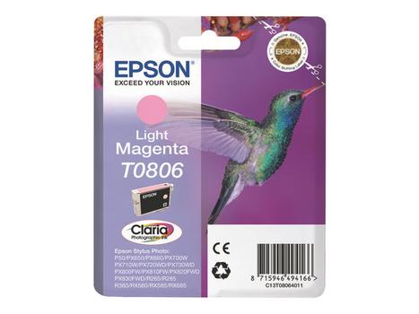 Epson T0806 - lys magenta - original - blekkpatron (C13T08064011)