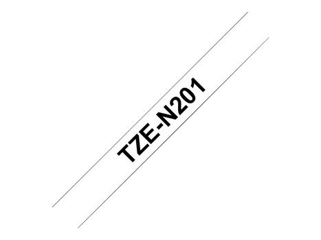 Brother TZeN201 - Svart på hvitt - Rull (3,56 cm x 7,99 m) 1 rull(er) ulaminert teip - for P-Touch PT-1005, D200, D450, D800, E550, H110, P750, P900, P950; P-Touch EDGE PT-P750 (TZEN201)