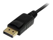 StarTech 2m Mini DisplayPort to DisplayPort 1.2 Cable DisplayPort 4k - DisplayPort-kabel - Mini DisplayPort (hann) til DisplayPort (hann) - 2 m - låst - svart (MDP2DPMM2M)