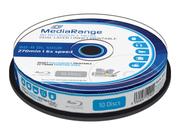 MediaRange Inkjet Fullsurface-Printable - BD-R DL x 10 - 50 GB - lagringsmedier (MR509)