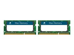 Corsair Mac Memory - DDR3 - sett - 8 GB: 2 x 4 GB - SO DIMM 204-pin - 1333 MHz / PC3-10666 - ikke-bufret
