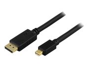 Deltaco DisplayPort-kabel - Mini DisplayPort (hann) til DisplayPort (hann) - 3 m - svart (DP-1131)