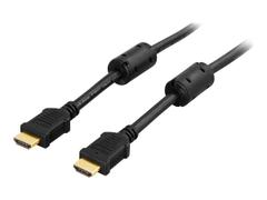 Deltaco HDMI-1020 - HDMI med Ethernet-kabel - HDMI (hann) til HDMI (hann) - 2 m - svart