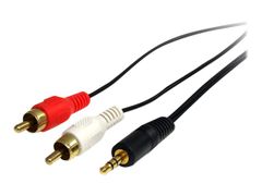 StarTech 3 ft Stereo Audio Cable - 3.5mm Male to 2x RCA Male - heaDPhone jack to RCA - Mini jack to RCA - 3.5mm to RCA (MU3MMRCA) - lydkabel - 92 cm