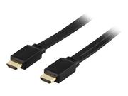 Deltaco HDMI med Ethernet-kabel - HDMI (hann) til HDMI (hann) - 5 m - svart - flat (HDMI-1050F)