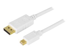 Deltaco DisplayPort-kabel - Mini DisplayPort (hann) til DisplayPort (hann) - 5 m - formstøpt - hvit
