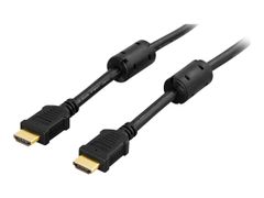 Deltaco HDMI med Ethernet-kabel - HDMI (hann) til HDMI (hann) - 10 m - svart