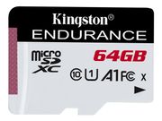 Kingston High Endurance 64GB microSD UHS-I U1 Speed Class 10 A1 (SDCE/64GB)