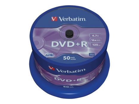 Verbatim DVD+R x 50 - 4.7 GB - lagringsmedier (43550)