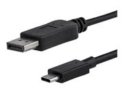 StarTech USB C to DisplayPort Cable - 3.3ft / 1m - Display Cable for USB Type C MacBook and DP Monitor - 4K 60Hz Video (CDP2DPMM1MB) - Ekstern videoadapter - STM32F072CBU6 - USB-C - DisplayPort - svart (CDP2DPMM1MB)