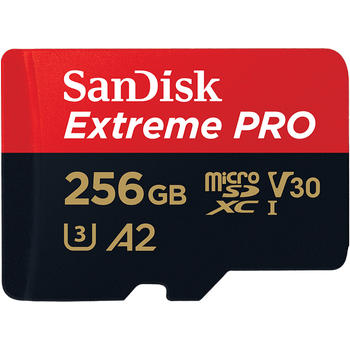SanDisk Extreme Pro 256GB MicroSD 170MB/s A2 C10 V30 U3 (SDSQXCZ-256G-GN6MA)