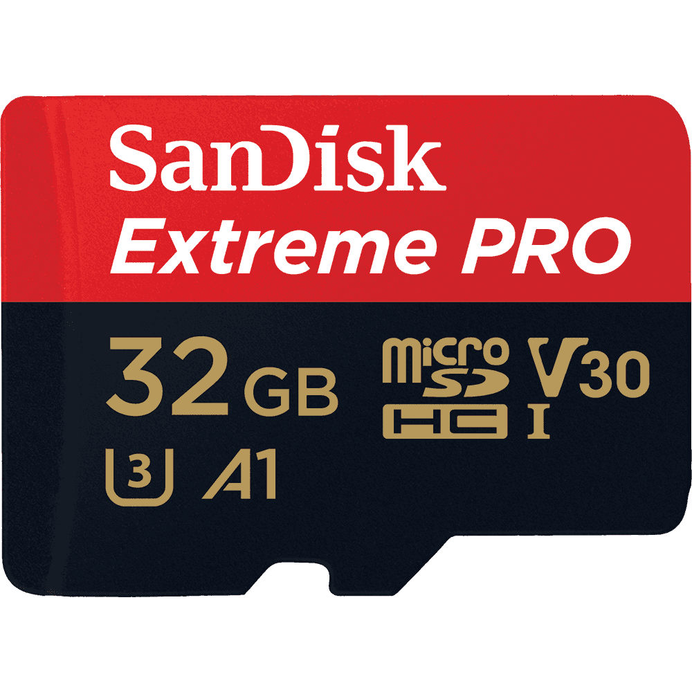SanDisk Extreme Pro - Flashminnekort (microSDXC til SD-adapter inkludert) - 32 GB - A1 / Video Class V30 / UHS-I U3 - 667x - microSDHC UHS-I (SDSQXCG-032G-GN6MA)