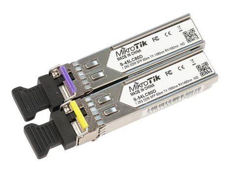 MikroTik S-4554LC80D - Kit - SFP (mini-GBIC) transceivermodul (S-4554LC80D)