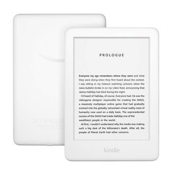 Amazon All-new Kindle 2019, hvit Innebygd lys, Audible, 4GB, Wi-Fi, Bluetooth (B07DLPTJZS)