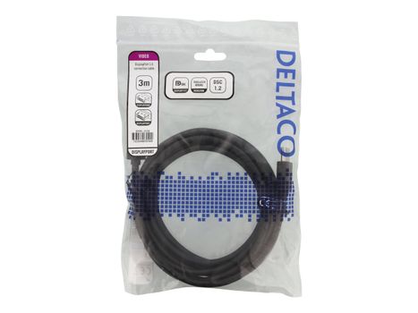 Deltaco DP8K-1030 - DisplayPort-kabel - DisplayPort til DisplayPort - 3 m (DP8K-1030)