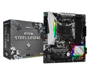 ASRock B450M Steel Legend, mATX AM4 Ryzen, Max 64GB, 2x M.2, 2x PCIe 3.0 x16, 6x SATA3, 2x USB 3.1 (1 Type-C), 4x USB3.0, 2x USB2.0, SPDIF (B450M-Steel-Legend)
