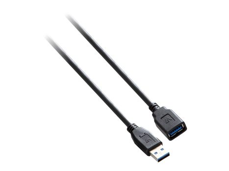 VIDEO SEVEN V7 USB 3.0 EXTENS 1.8M A TO A BLACK USB 3.0 M/F CABL (V7E2USB3EXT-1.8M)