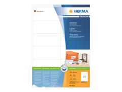 Herma Premium - Papir - matt - permanent selv-adhesiv - hvit - 105 x 48 mm 2400 etikett(er) (200 ark x 12) laminerte etiketter