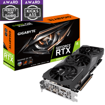 Gigabyte GeForce RTX 2080 Ti GAMING OC 11G - Grafikkort - GF RTX 2080 Ti - 11 GB GDDR6 - PCIe 3.0 x16 - HDMI, 3 x DisplayPort,  USB-C, demobrukt (GV-N208TGAMING OC-11GC-Demo)