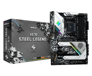 ASRock X570 Steel Legend, ATX AM4 Ryzen, Max 128GB, 2x M.2, 2x PCIe 4.0 x16, 8x SATA3, 2x USB 3.1 (1 Type-C), 10x USB3.0, SPDIF (X570-Steel-Legend)