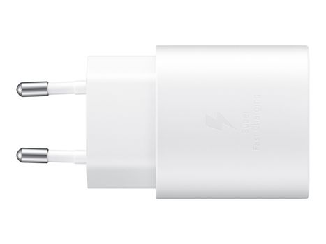 Samsung 25 watt reiseadapter - USB-C med kabel, USB PD 3.0 PPS (EP-TA800XWEGWW)