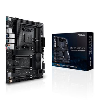 ASUS Pro WS X570-ACE - Hovedkort - ATX - Socket AM4 - AMD X570 - USB-C Gen2, USB 3.2 Gen 1, USB 3.2 Gen 2 - 2 x Gigabit LAN - innbygd grafikk (CPU kreves) - HD-lyd (8-kanalers) (90MB11M0-M0EAY0)