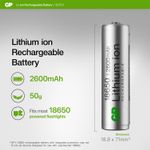 GP oppladbart 18650 Li-ion-batteri,  2600mAh (205000)