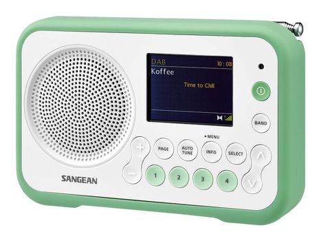 Sangean Traveller 760 (DPR-76) DAB-radio Hvit/ grønn (340076-)