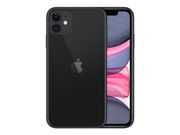 Apple iPhone 11 - Smartphone - dobbelt-SIM - 4G Gigabit Class LTE - 64 GB - GSM - 6.1" - 1792 x 828 piksler (326 ppi) - Liquid Retina HD display (12 MP-frontkamera) - 2x bakkameraer - svart (MWLT2QN/A)