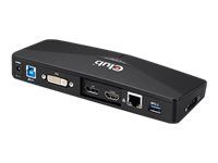 Club 3D Club3D SenseVision USB 3.0 4K Docking Station - dokkingstasjon - USB - DVI, HDMI, DP - GigE