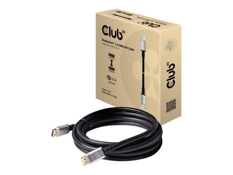 Club 3D DisplayPort-kabel - DisplayPort (hann) til DisplayPort (hann) - DisplayPort 1.4 - 4 m - 8K-støtte (CAC-1069)