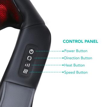 Naipo Shiatsu massasjeapparat med varme - Japansk Shiatsu massasjeteknikk (MGS-150DC)