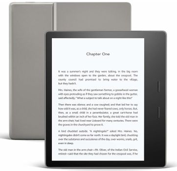 Amazon Kindle Oasis 2019 vanntett 32GB, 7" lesebrett med touch, innebygd lys, 300ppi, Wi-Fi, Bluetooth,  IPX8, grafitt (B07L5GK1KY)