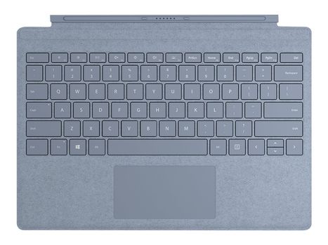 Microsoft Surface Pro Signature Type Cover - tastatur - med styrepute - Dansk/ Finsk/ Norsk/ Svensk - isblå (FFQ-00129)