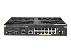 Hewlett Packard Enterprise HPE Aruba 2930F 12G PoE+ 2G/2SFP+ - switch - 12 porter - Styrt - rackmonterbar