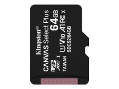 Kingston Canvas Select Plus 64GB microSD - A1 - Video Class V10 - UHS Class 1 - Class10
