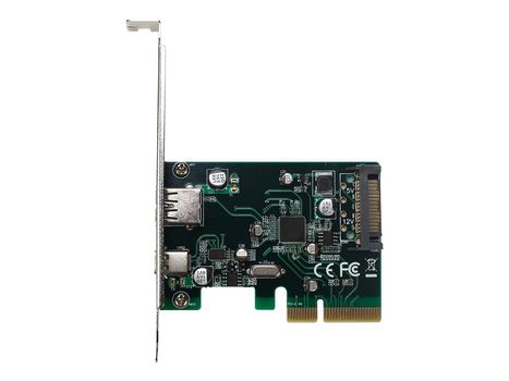 I-TEC USB-adapter - PCIe 2.0 x4 lav profil - USB-C 3.1 Gen 2 + USB 3.1 Gen 2 (PCE2U31AC)