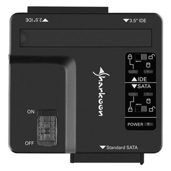 Sharkoon DriveLink Combo USB3.0 V2 Harddisk-adapter for 2.5"/ 3.5"/ 5.25" SATA og IDE via USB 3.0 (4044951027408)