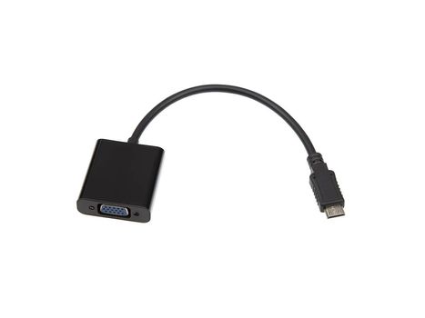 Kabel mini HDMI - VGA Kabeladapter,  mini HDMI male - VGA female, Sort, demobrukt (IIR-ADP-MHDMVGAF-B-Demo)