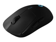 Logitech Gaming Mouse G Pro - Mus - høyre- og venstrehåndet - optisk - trådløs - LIGHTSPEED - USB trådløs mottaker (910-005272)